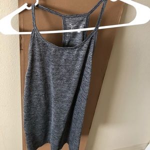 Grey high neck tank top